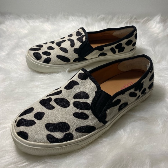 J.Crew Dyed Sheared Calf Hair Slip On Sneakers Size 6M - Picture 3 of 7